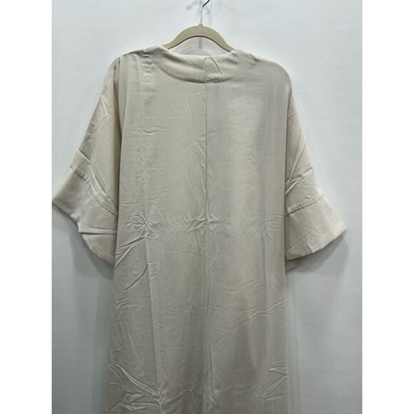 NWT Andrea Iyamah Womens Gamba Robe Kimono Swim Cover Up Beach Ivory One Size - Picture 7 of 13
